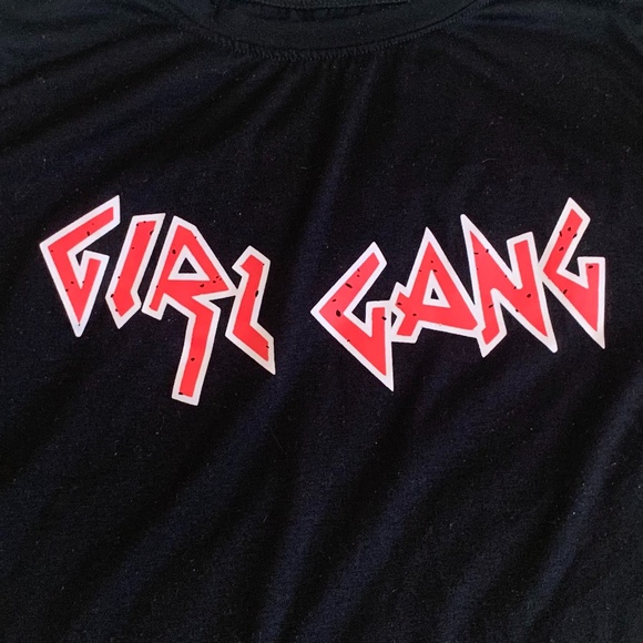 GIRL GANG Black Crop Top - Picture 2 of 4